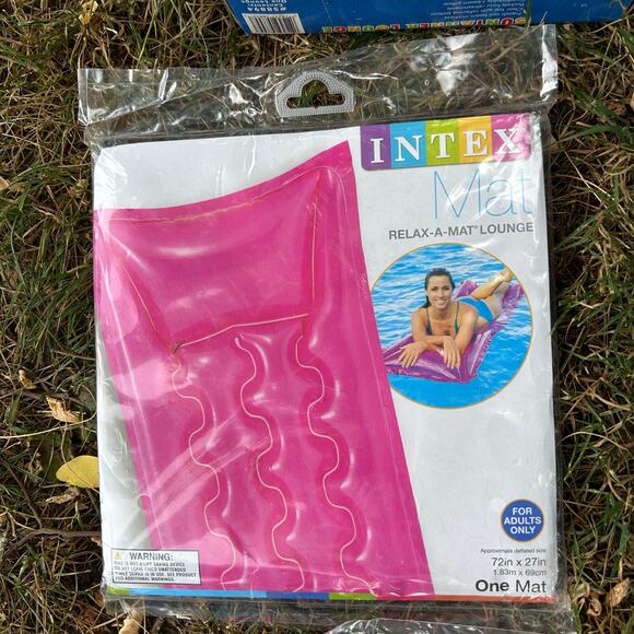 Vintage Inflatable Pool Floats Lot Intex Wet Set Lounges Rafts Beach Toys Sealed - Picture 7 of 9
